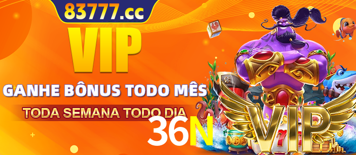 Banner promocional do 36N oferecendo 100% de recompensas adicionais contínuas para quem fizer o login diário (Daily sign-in), com um mascote de coelho.