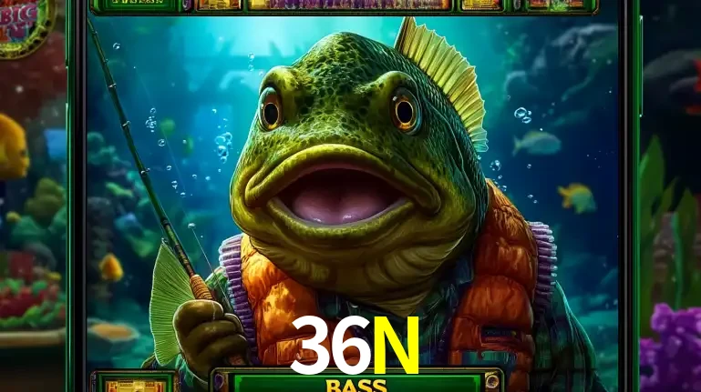 Personagem de peixe pescador do popular jogo de slot com tema de pescaria, uma das emocionantes opções de caça-níqueis para jogar e ganhar no cassino 36N.